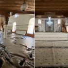 Bozkurt'taki selin ardından balçıktan temizlenen 113 yıllık cami yeni haliyle görüntülendi