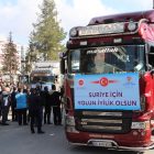 Siirt ve Amasya'dan Suriye'ye 7 tır yardım