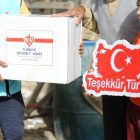 Türkiye Diyanet Vakfının desteğiyle Gazzelilere 2 bin koli gıda yardımı