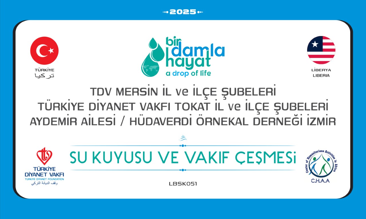 LBSK051 su kuyusu, Türkiye diyanet vakfı, su kuyusu açtırmak, su kuyusu tabela , bir damla hayat su kuyusu, su kuyusu bağışı, temiz su, TDV Mersin, TDV Tokat,