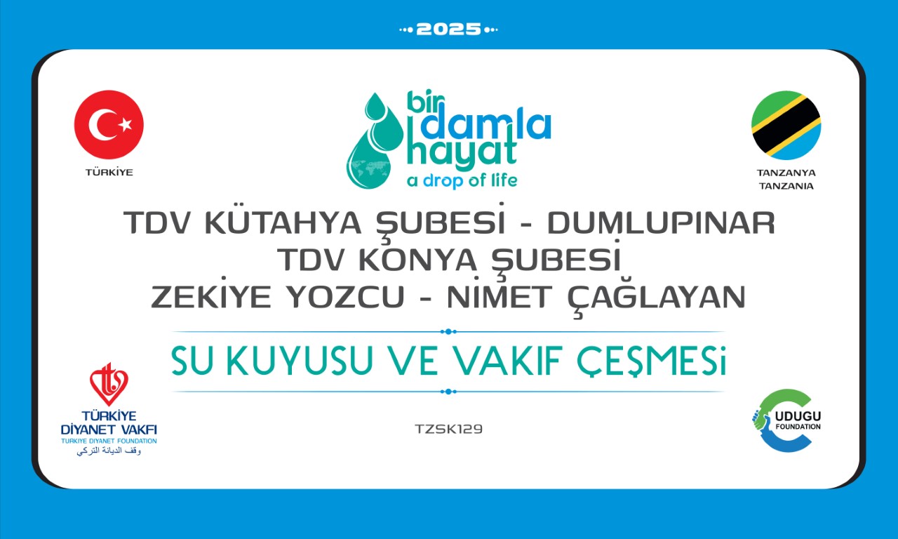 su kuyusu, Türkiye diyanet vakfı, su kuyusu açtırmak, su kuyusu tabela , bir damla hayat su kuyusu, su kuyusu bağışı, temiz su,