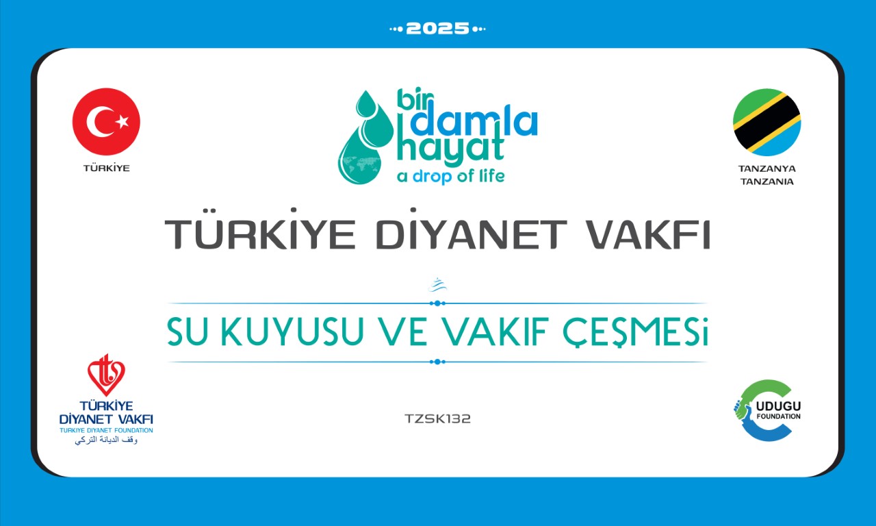 TZSK133 su kuyusu, Türkiye diyanet vakfı, su kuyusu açtırmak, su kuyusu tabela , bir damla hayat su kuyusu, su kuyusu bağışı, temiz su,