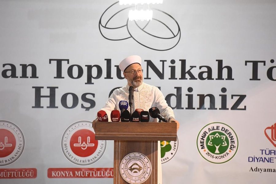 gençlerimiz evlenmelerine yarımcı olmalıyız, ali erbaş, türkiye diyanet vakfı, konuşma, toplu nikah töreni, aile, aile yılı