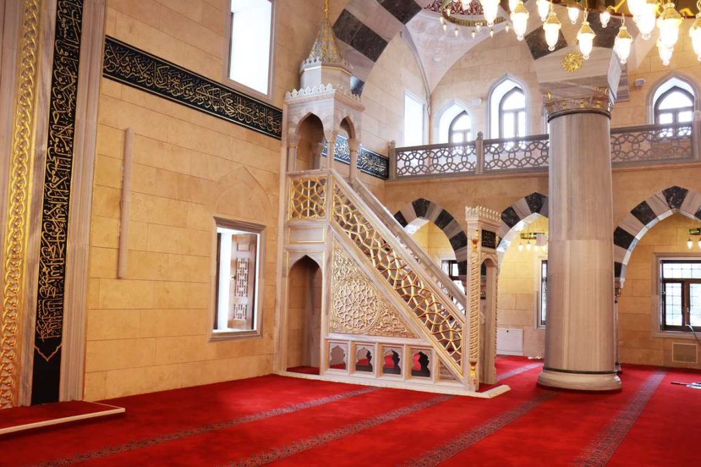 Türkiye'nin destekleriyle inşa edilen Üsküp Camisi'ndeki çalışmalarda sona yaklaşılıyor